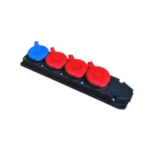 1 x 116A. + 3 x 325A. Kauçuk 4 lü Grup Priz 1 x 1/16A. + 3 x 3/25A. Kauçuk 4 lü Grup Priz - Görsel 1