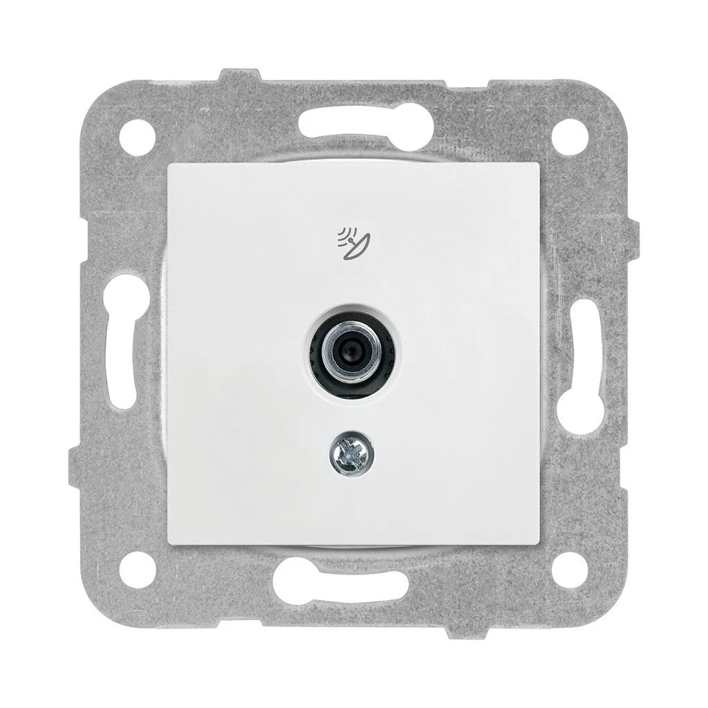 14011010045045 Viko Meridian/ Karre Beyaz Uydu Prizi Sonlu (Sat-Tv-Rd) (Mek+Düğ/Kap.) Çerçeve Hariç 90967041 - Görsel 1