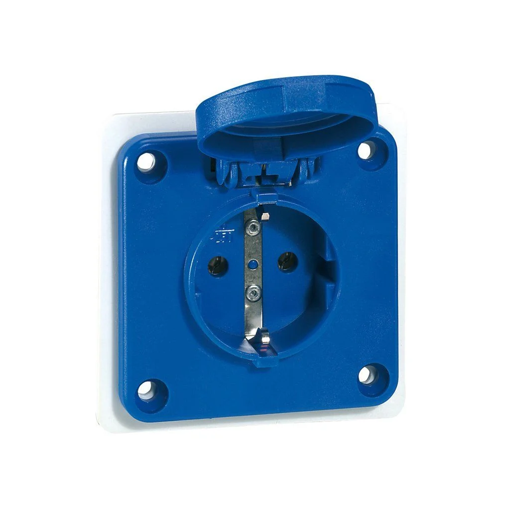16012917002002 Legrand P17 Pano Tipi Prizi Mavi 16A 75x75mm 230V 057672 - Görsel 1