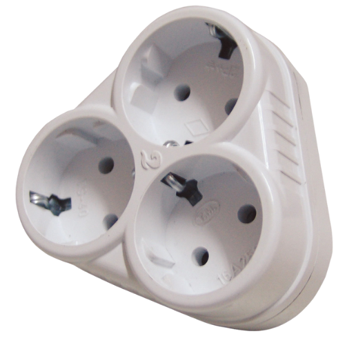 3 lü Golyat Topraklı Fiş Priz 3 lü Golyat Topraklı Fiş Priz - Görsel 1