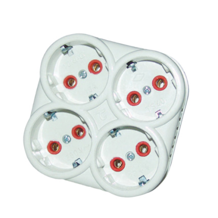 4 lü Golyat Topraklı Fiş Priz