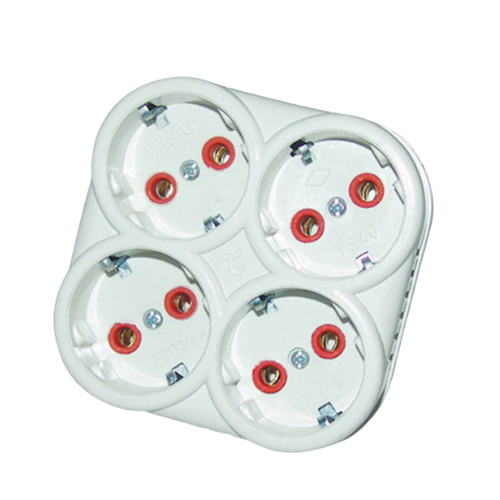 4 lü Golyat Topraklı Fiş Priz 4 lü Golyat Topraklı Fiş Priz - Görsel 1