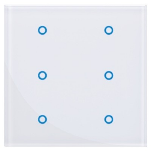 GTS Sense Dokunmatik Anahtar, 6 Buton, Kare Beyaz GTS Sense Dokunmatik Anahtar, 6 Buton, Kare Beyaz - Görsel 1