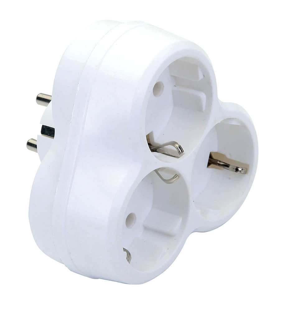 IMG_4633_copy 3'lü Topraklı Papatya Golyat Fiş Priz - Görsel 1