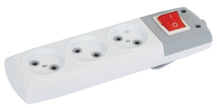 3'lü Topraksız Grup Priz Anahtarlı