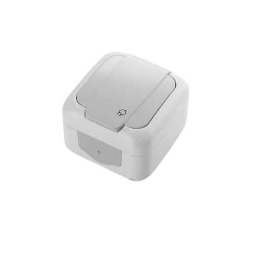 Sıva Üstü Kapaklı Topraklı Priz Sıva Üstü Kapaklı Topraklı Priz - Görsel 1