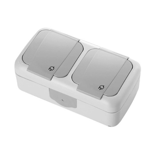 Viko Palmiye Gri Yatay İkili Kombine Topraklı Priz + Topraklı Priz 90555588 Viko Palmiye Gri Yatay İkili Kombine Topraklı Priz + Topraklı Priz 90555588 - Görsel 1