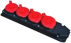 3/25A. Kauçuk 4 lü Grup Priz