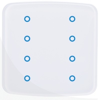 GTS Sense Dokunmatik Anahtar, 8 Buton, Oval Beyaz