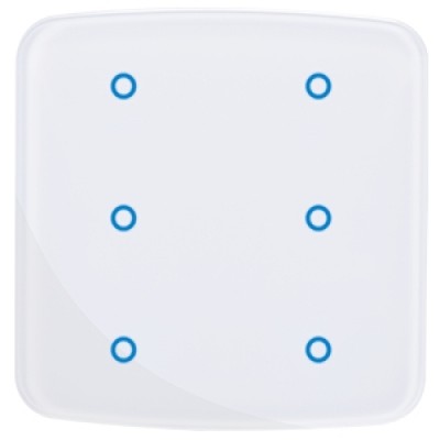 GTS Sense Dokunmatik Anahtar, 6 Buton, Oval Beyaz