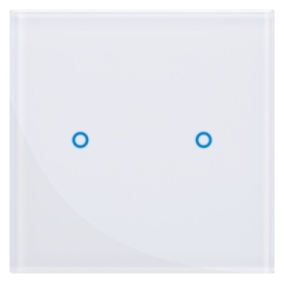 GTS Sense Dokunmatik Anahtar, 2 Buton, Kare Beyaz