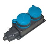 1/16A. Monofaze Kauçuk 2 li Grup Priz