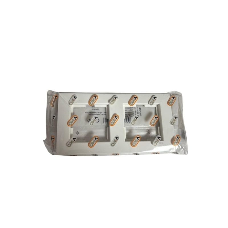 Viko Karre İkili Yatay Çerçeve Beyaz - Elektrik Anahtar ve Priz Çerçevesi