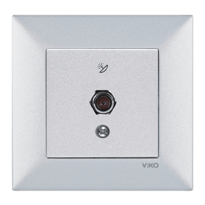 VİKO Trenda Gümüş Uydu Prizi F Konnektörlü - 70000041
