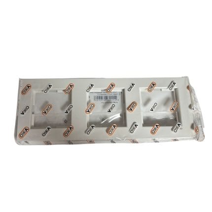 Viko Karre Üçlü Yatay Çerçeve Beyaz - Elektrik Anahtar ve Priz Çerçevesi