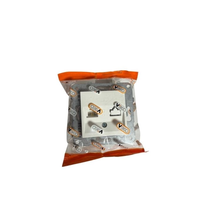 Viko Karre Nümeris + Data Prizi Beyaz - Telefon İnternet Priz Mekanizması