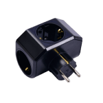 VİKO Yonca Plus Siyah Üçlü Topraklı Priz