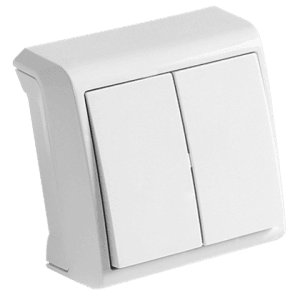 VİKO Vera Sıva Üstü Komütatör Beyaz - İkili Anahtar Panasonic