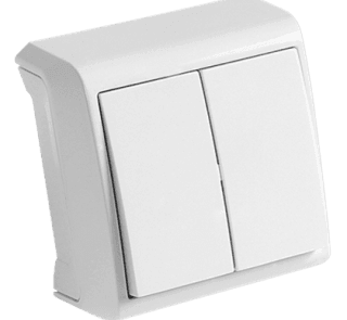 VİKO Vera Sıva Üstü Komütatör Beyaz - İkili Anahtar Panasonic