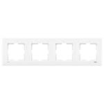 VİKO Karre Clean Dörtlü Antibakteriyel Çerçeve Beyaz - Hijyenik Seri