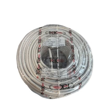Tek Kablo NYM 3x1,5 mm² Antigron Kablo - 100 Metre Rulo Beyaz