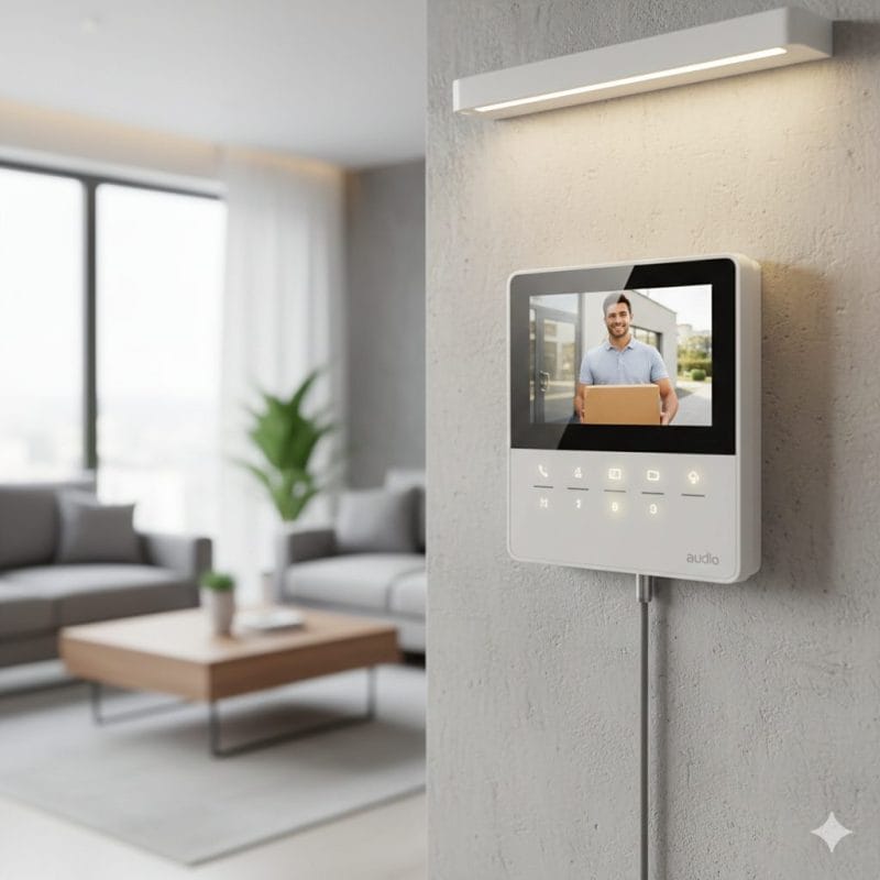 Audio 7 inç Görüntülü Diyafon Şubesi Dokunmatik Beyaz