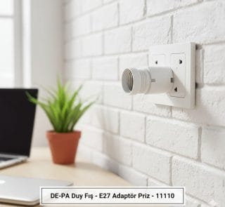 DE-PA Duy Fiş E27 Ampul Adaptörü Priz