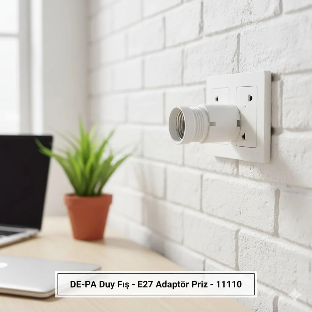 DE-PA Duy Fiş E27 Ampul Adaptörü Priz