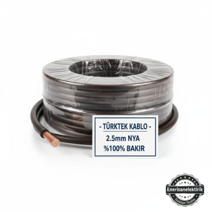 Türktek 2.5 mm NYA Kablo Priz Hattı Enerjisanelektrik