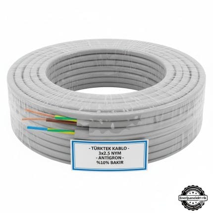Türktek 3x2.5 NYM Kablo Priz Hattı Antigron Enerjisanelektrik