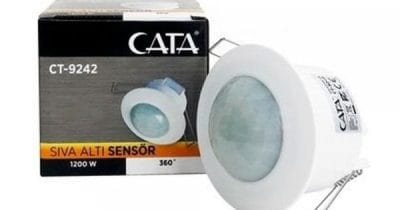 Cata CT-9242 Sıva Altı Hareket Sensörü 360 Derece Beyaz