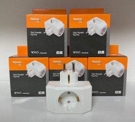 VİKO Yonca Plus  Üçlü Topraklı Priz