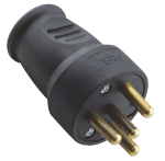 Orel 2201 3x25A Kauçuk Trifaze Erkek Fiş Siyah Sanayi Tipi