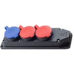 Orel 2212 Kauçuk Grup Priz 2 Trifaze 1 Monofaze Siyah