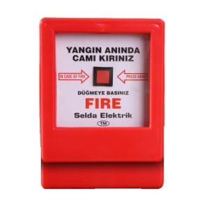 Çet-San SE.1016 Kare Yangın İhbar Butonu Kırmızı