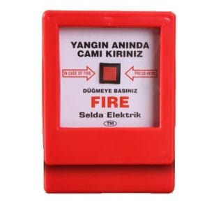 Çet-San SE.1016 Kare Yangın İhbar Butonu Kırmızı