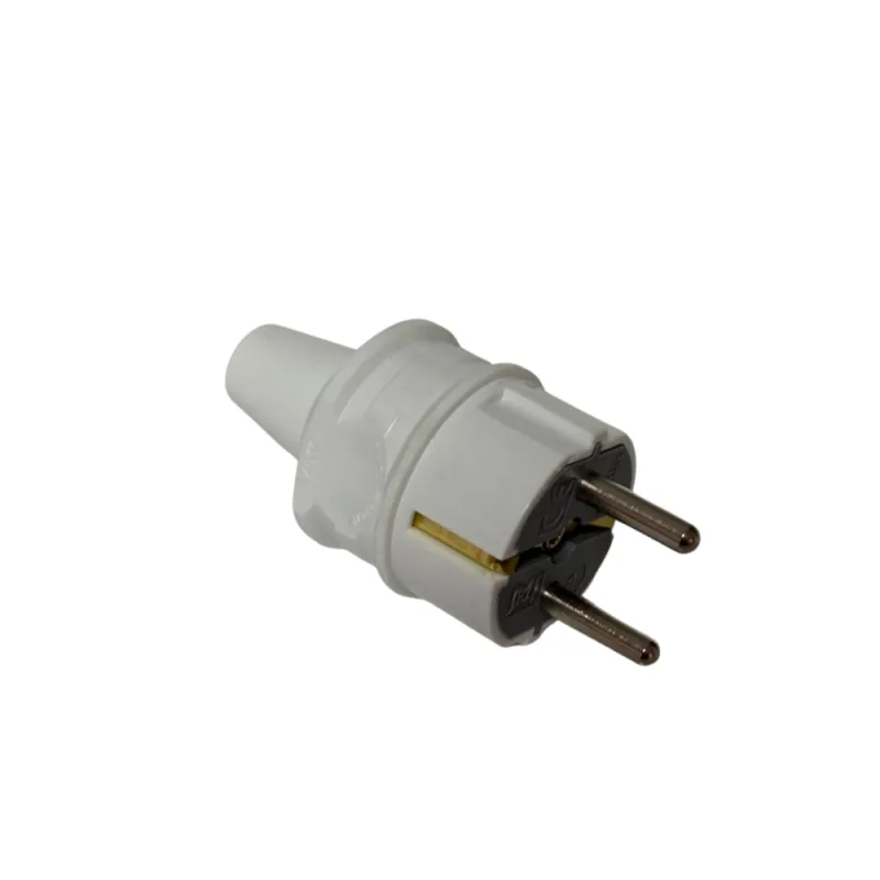 Elektrikli cihazlar ve seyyar uzatma kabloları için emniyetli Viko topraklı erkek fiş başlığı.