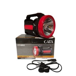 Güçlü aydınlatma sağlayan, taşınabilir Cata CT-9952 şarjlı LED el feneri.