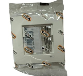 Viko Karre serisi elektrik anahtarı ve priz modelleriyle uyumlu, minimalist tasarımlı Viko Karre tekli çerçeve.